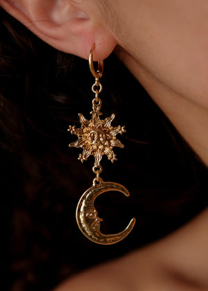 gold eclipse earrings