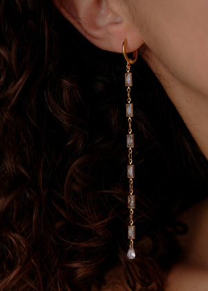 Crystal rectangles earrings
