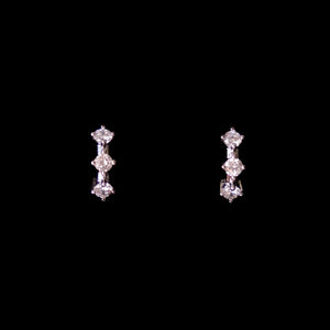 3 crystal hoops