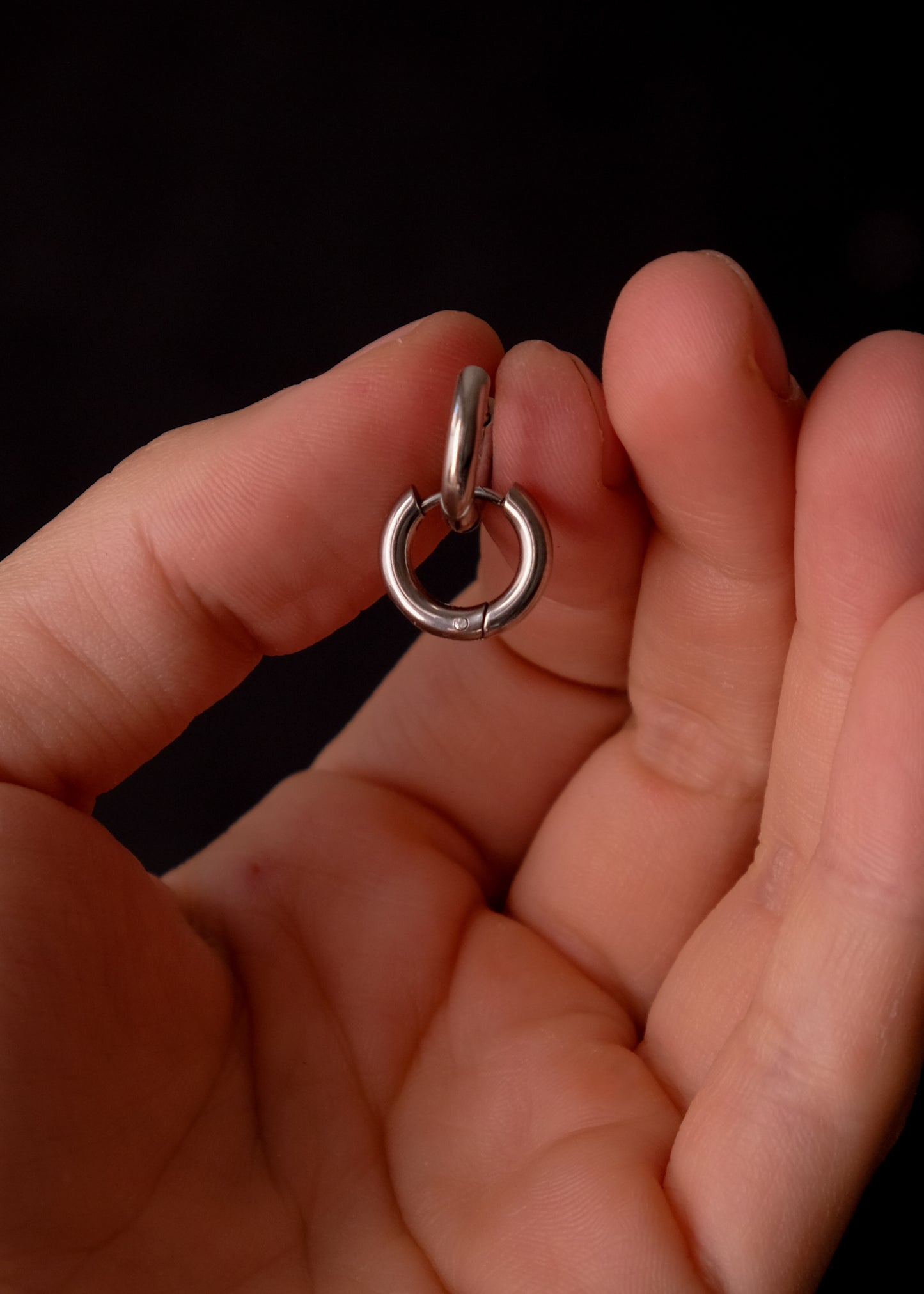 Mini silver hoops