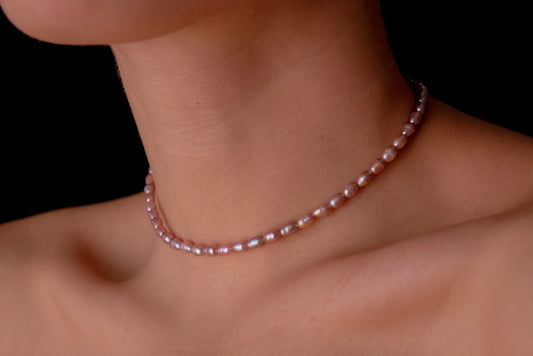 Mauve Pearl Choker
