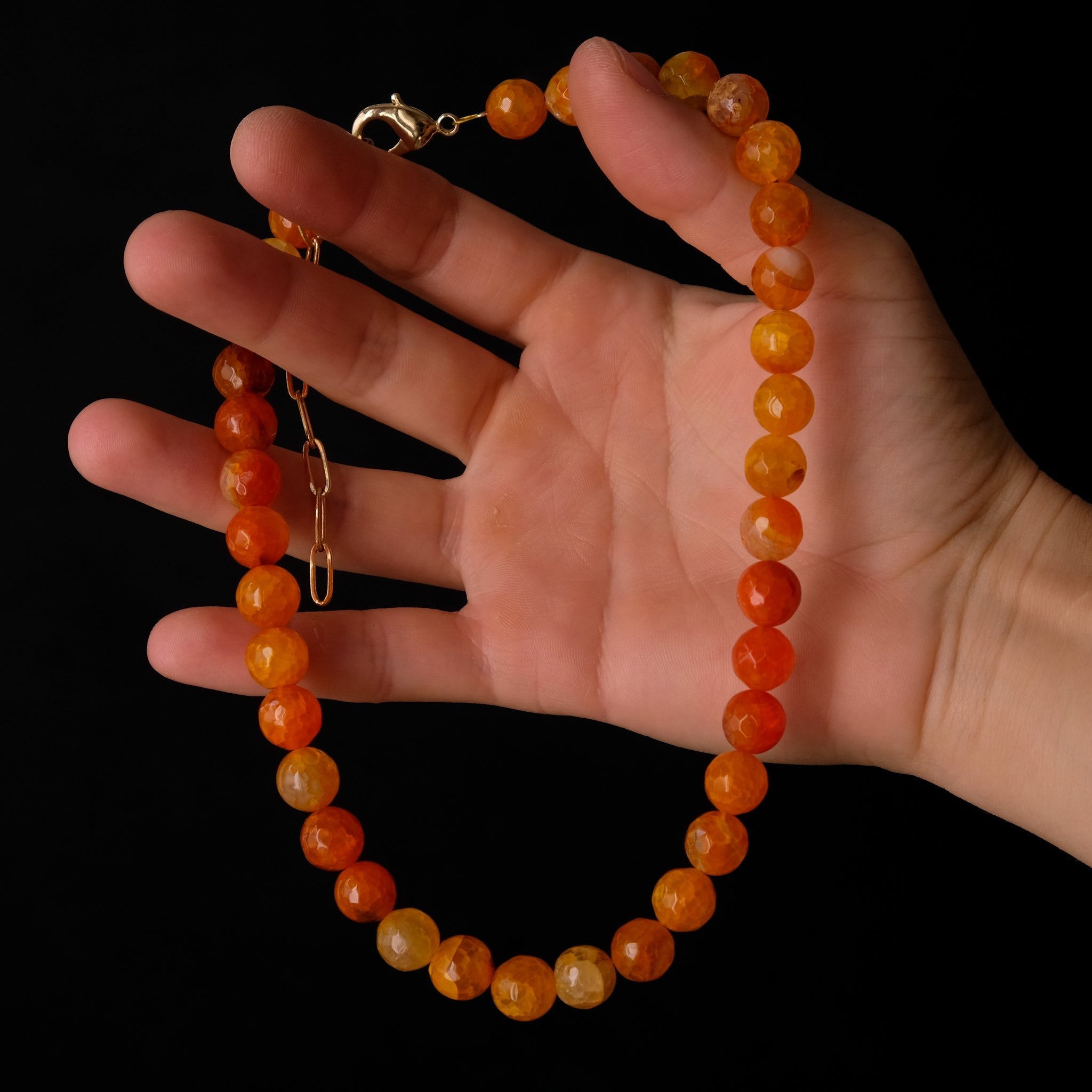 Orange Ágata choker