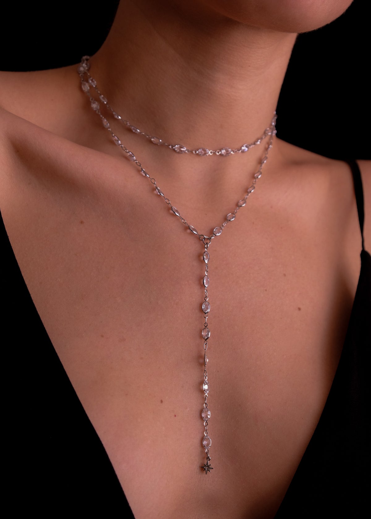 Double Silver Necklace