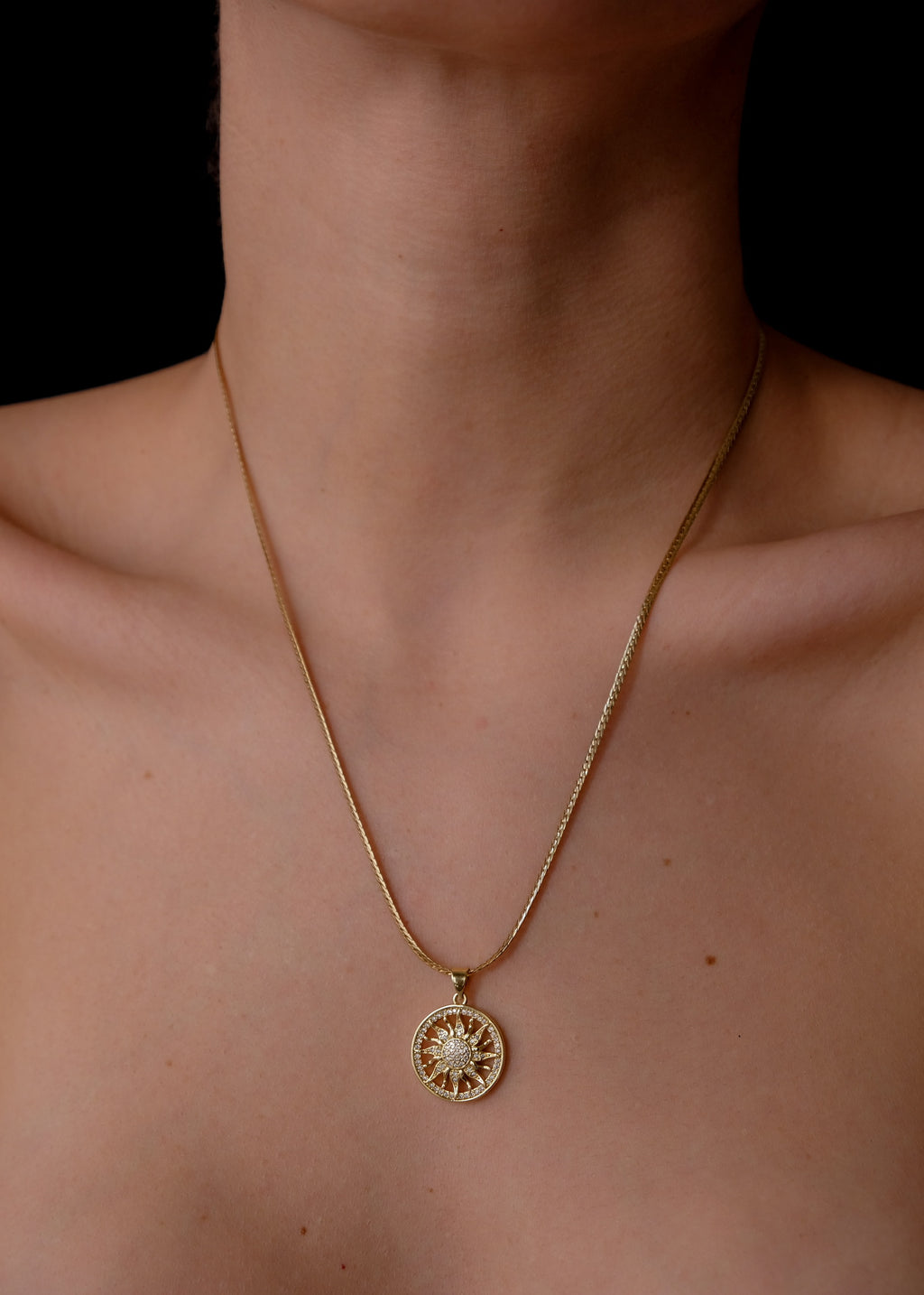 Circle sun necklace