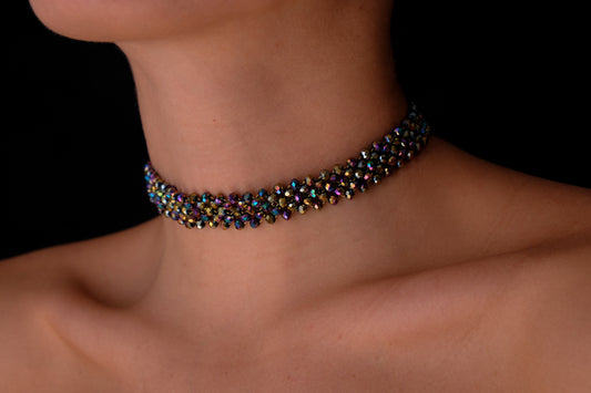 Scarab Crystal choker