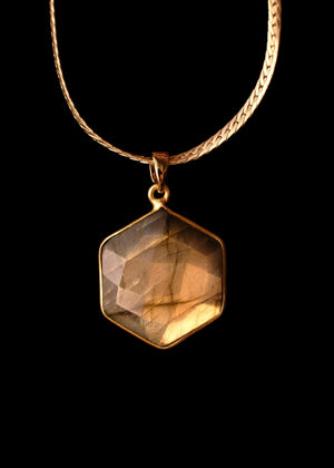 Labradorite hexagon