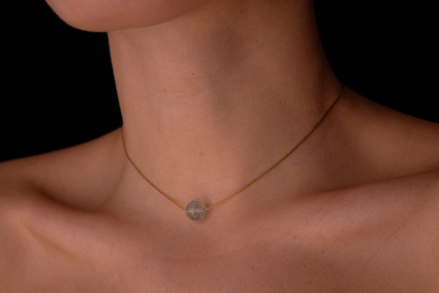 Fluorite sphere choker