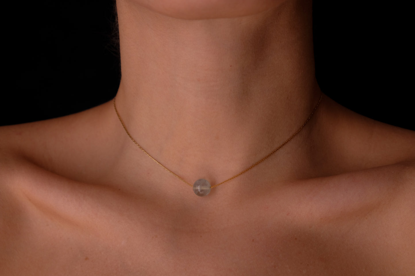 Fluorite sphere choker