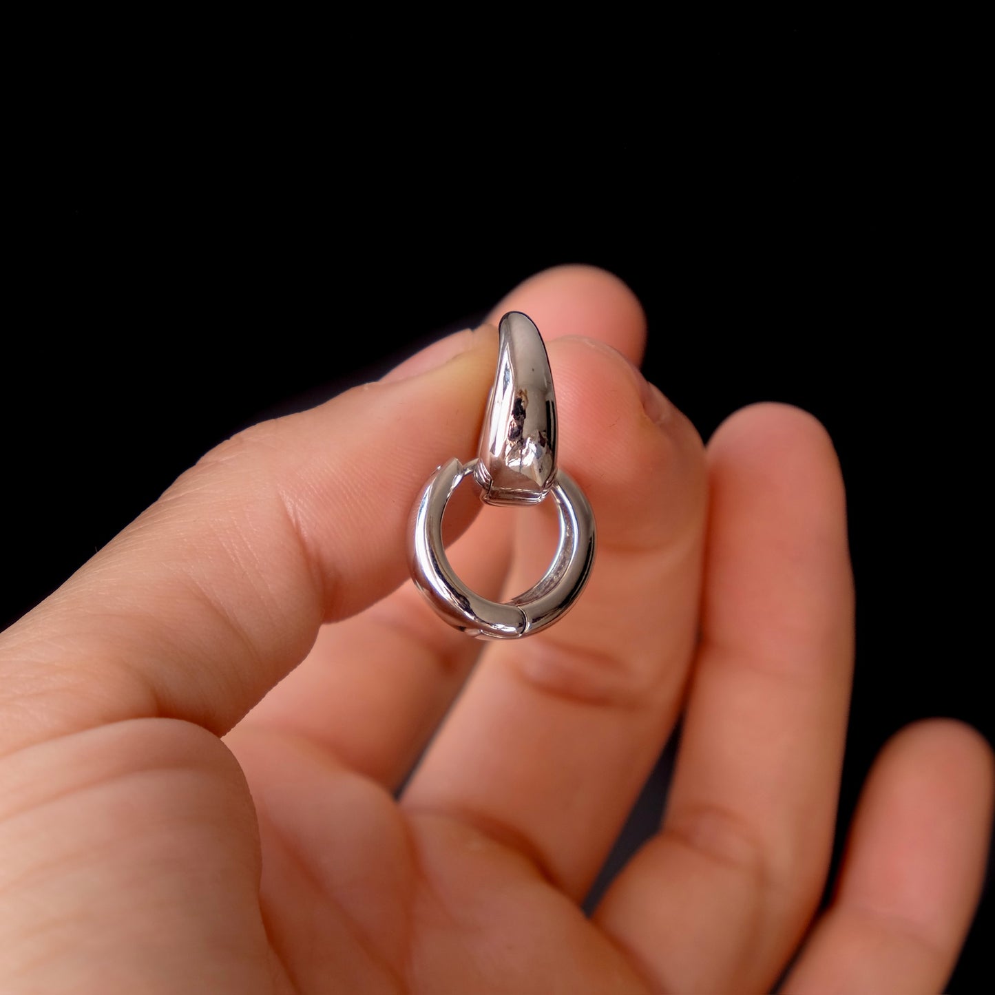 Mia midi silver hoops