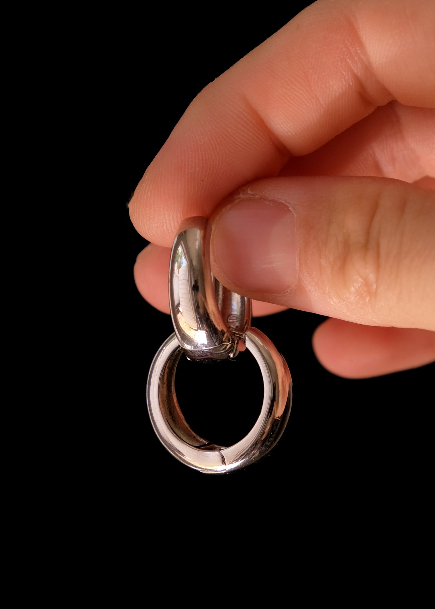 Mia silver hoops