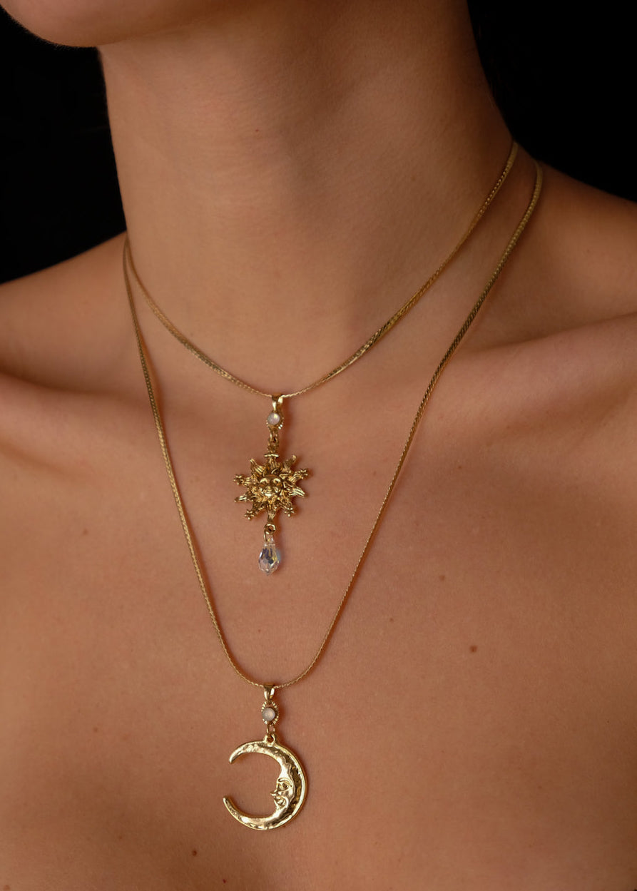 Moon, Sun and Crystal drop set