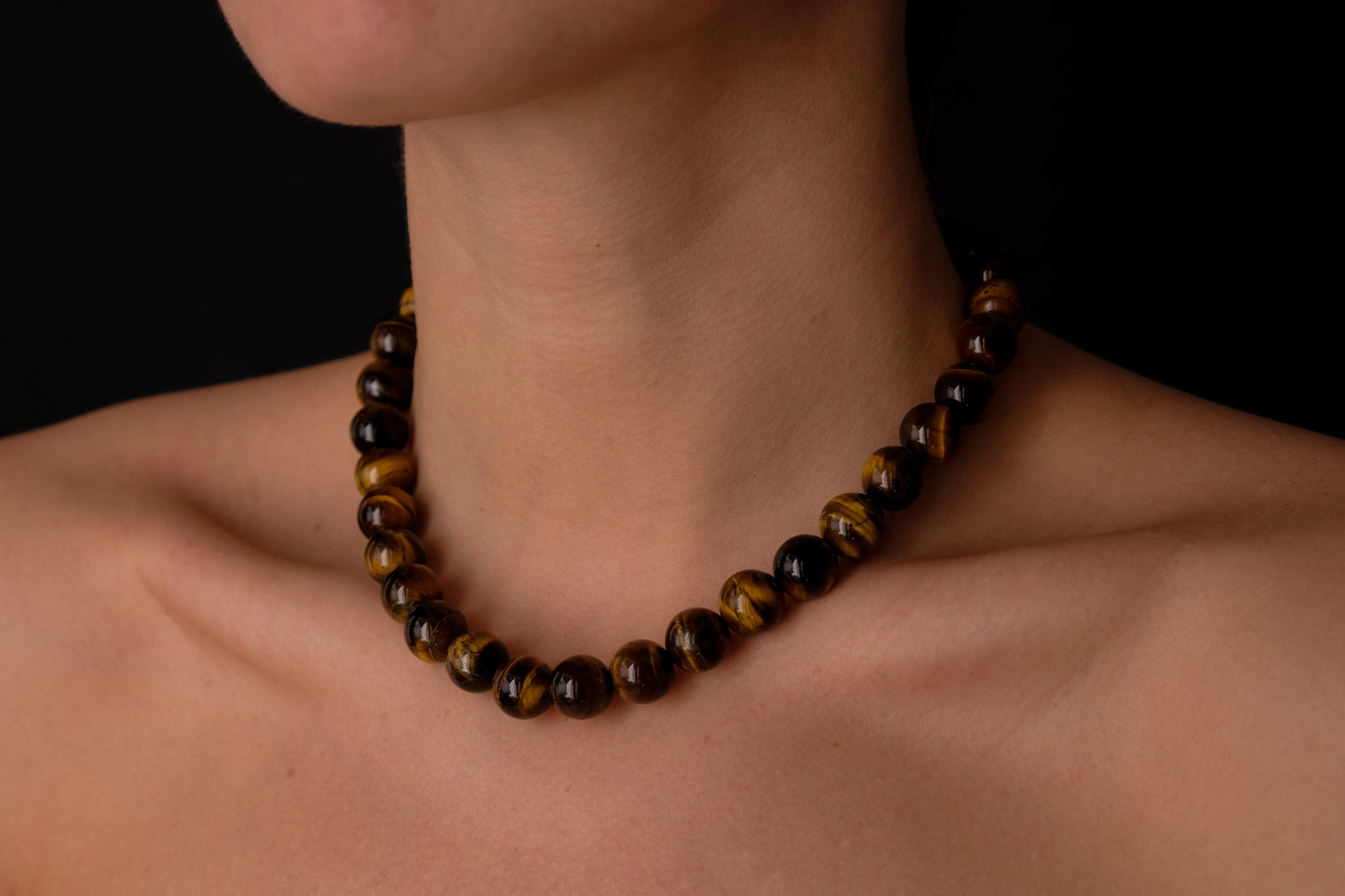 Tiger eye stone choker