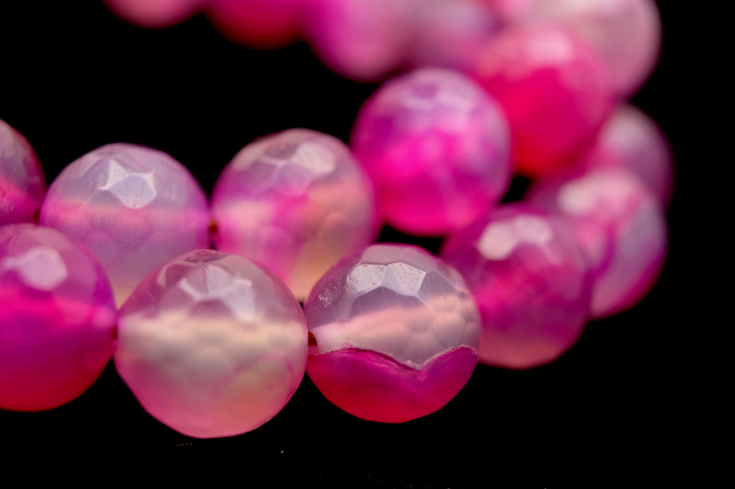 Pink agate stone choker