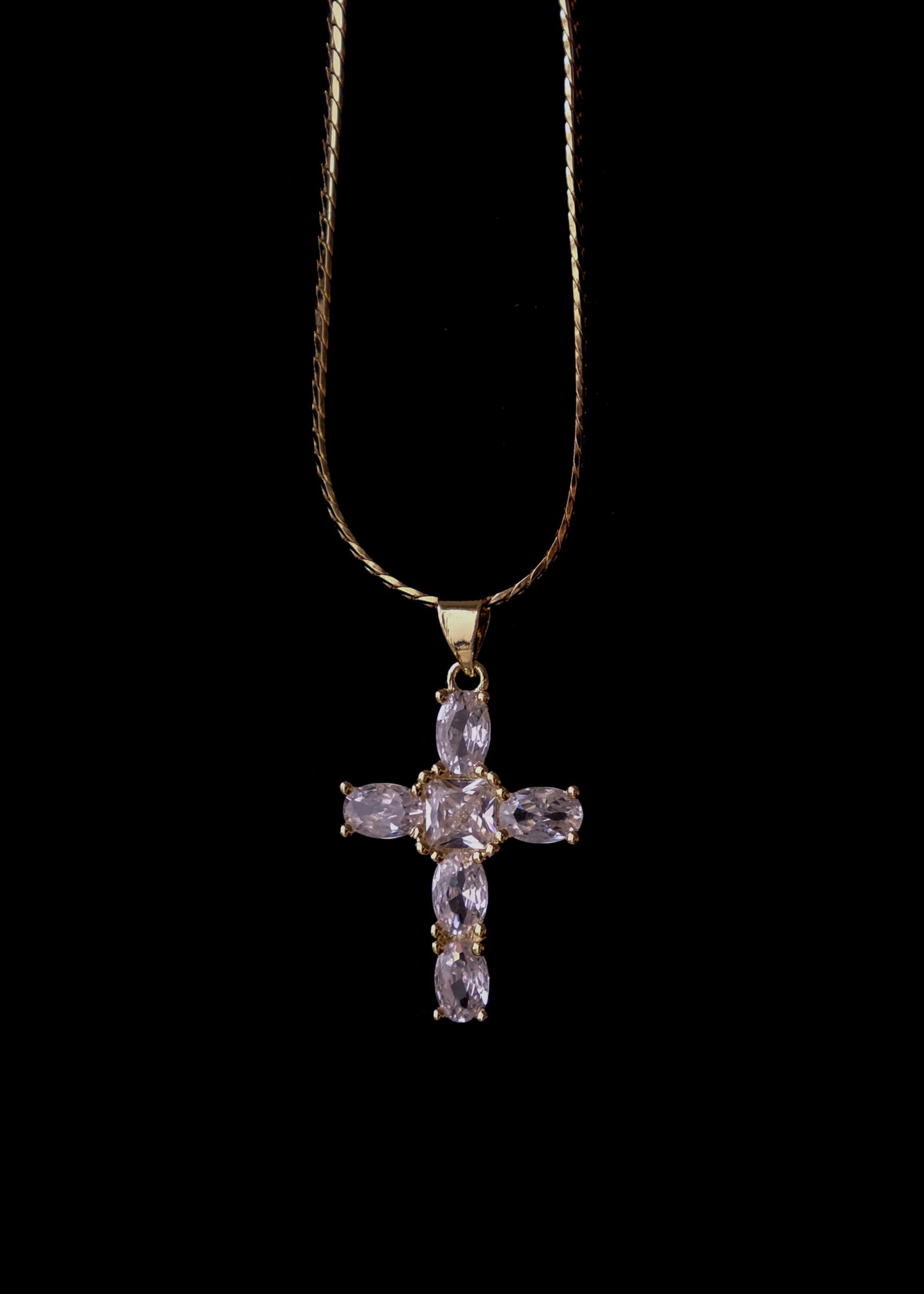 White cross necklace