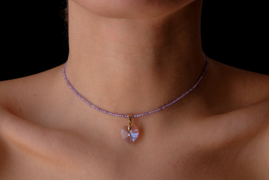 Lavender Crystal Heart