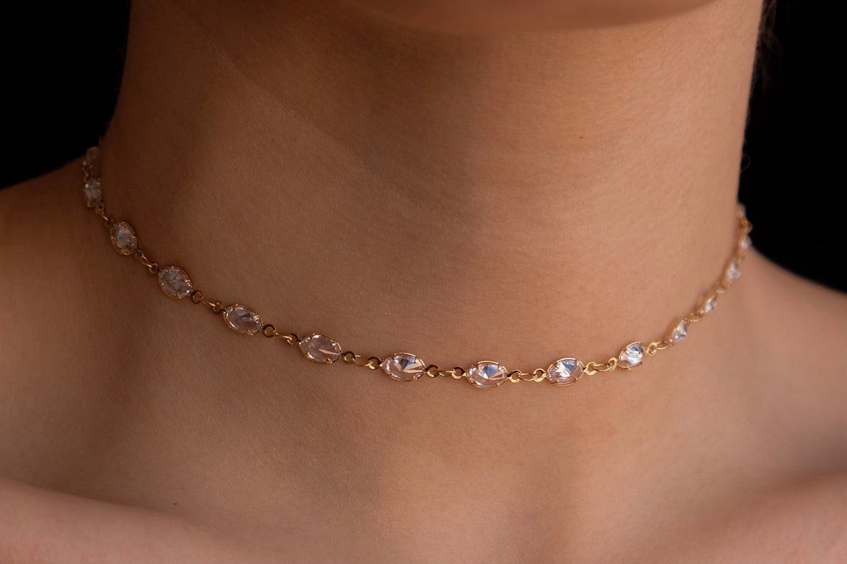Crystal Ovals Choker
